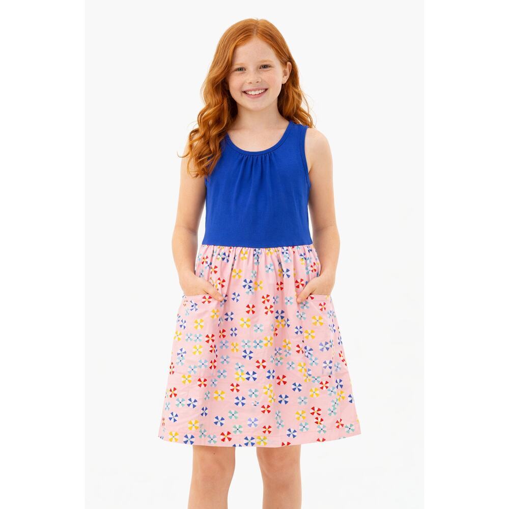 NEW Hanna Andersson Girl's 10 140 Feeling Sunny Summer Dress 100% Cotton Beach